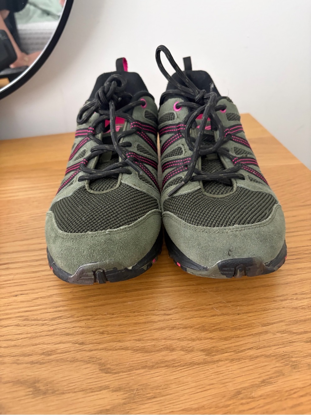 Avia Olive Green and Pink Women's Sneakers
